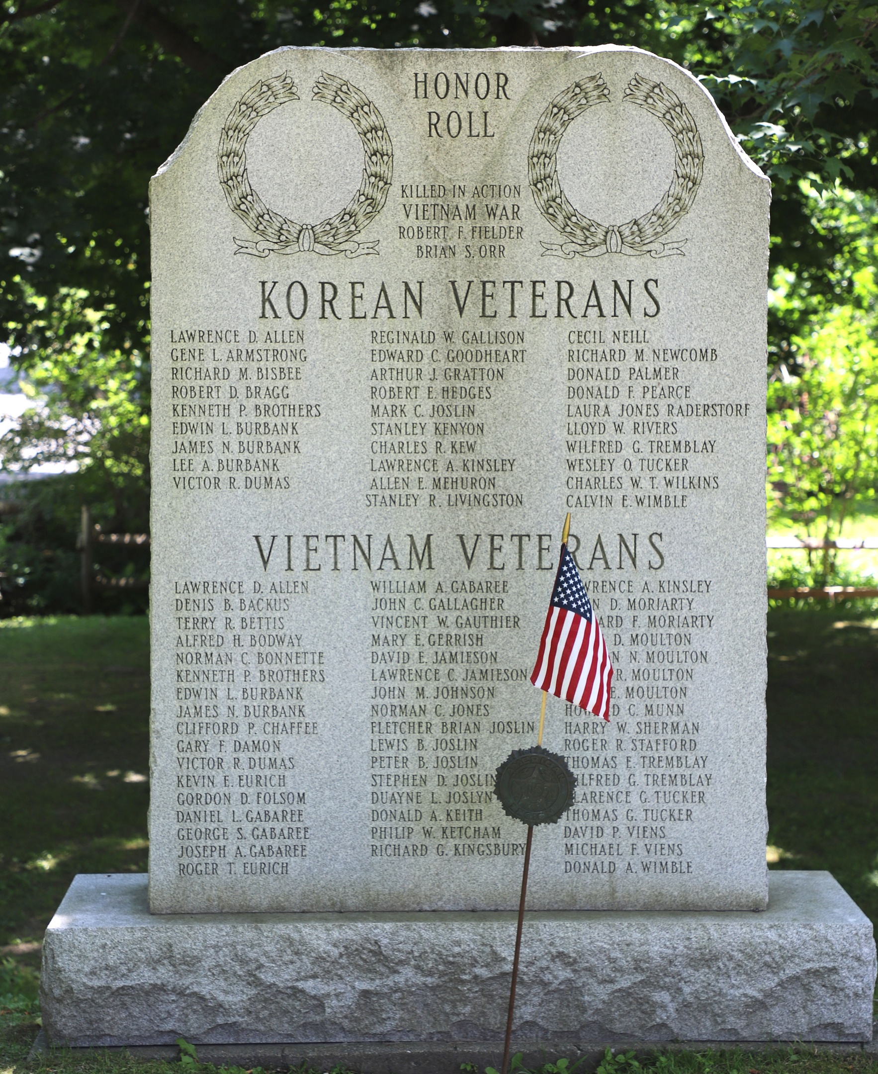 Pittsfield Vermont Veterans Memorial