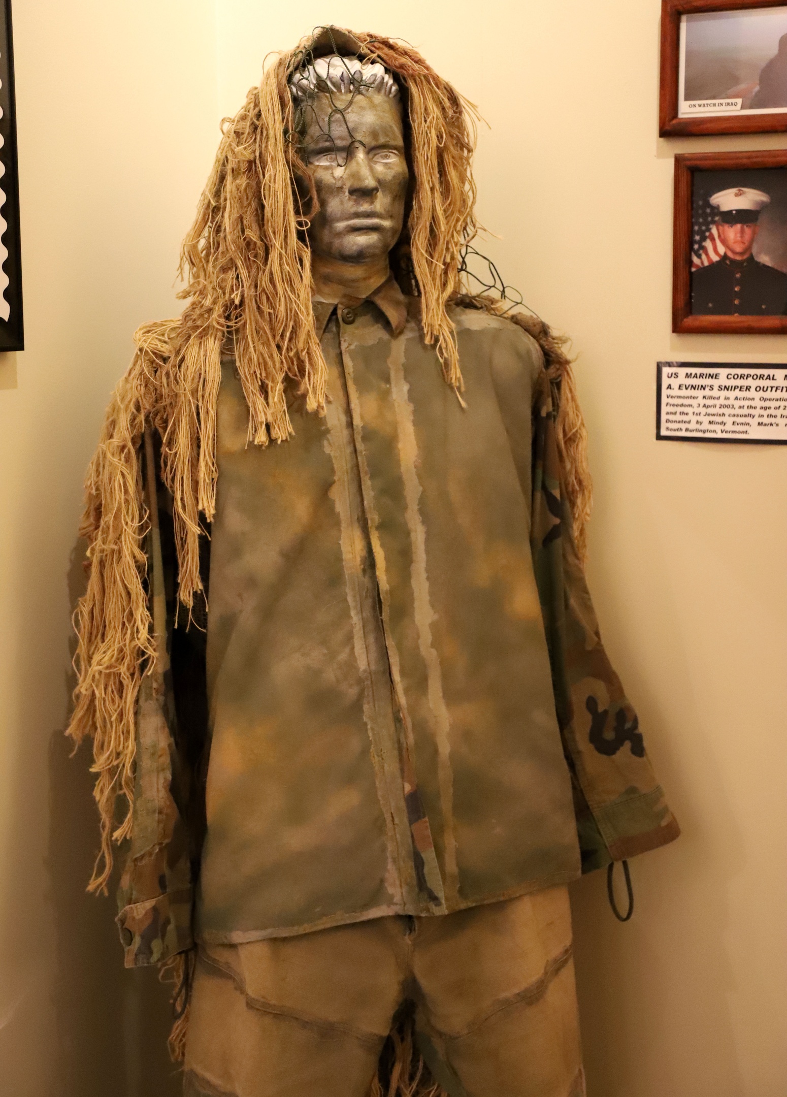 Vermont National Guard Museum at Camp Johnson - Corporal Mark A Evnin's Sniper Suit