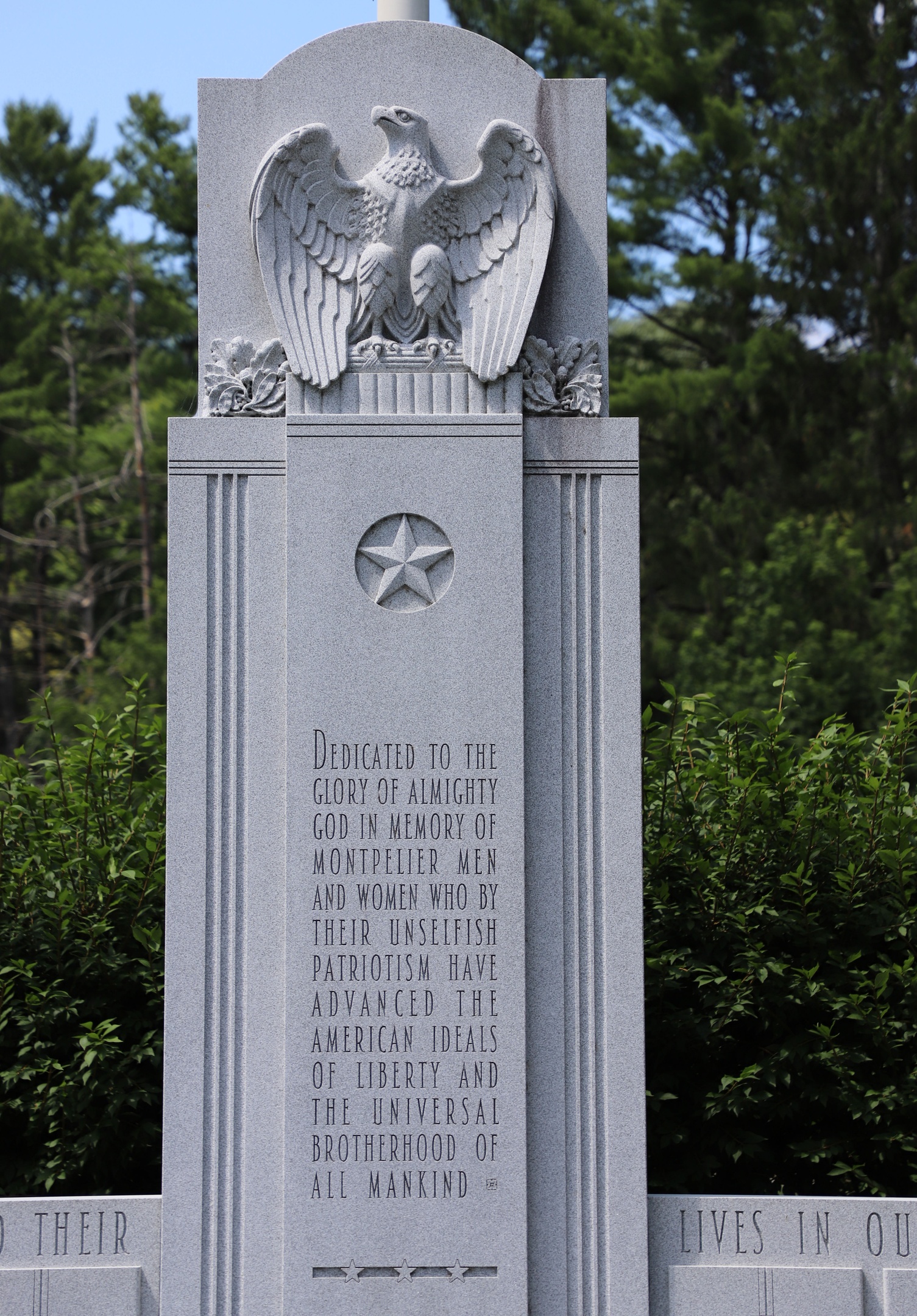Montpelier Vermont State House Veterans Memorial