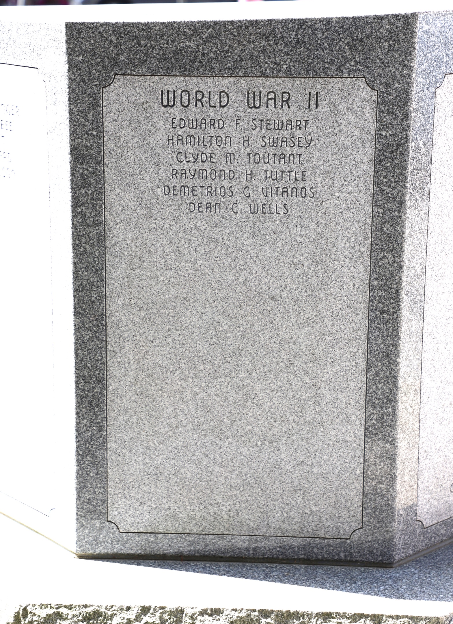 Montpelier Vermont City Veterans Memorial World War II