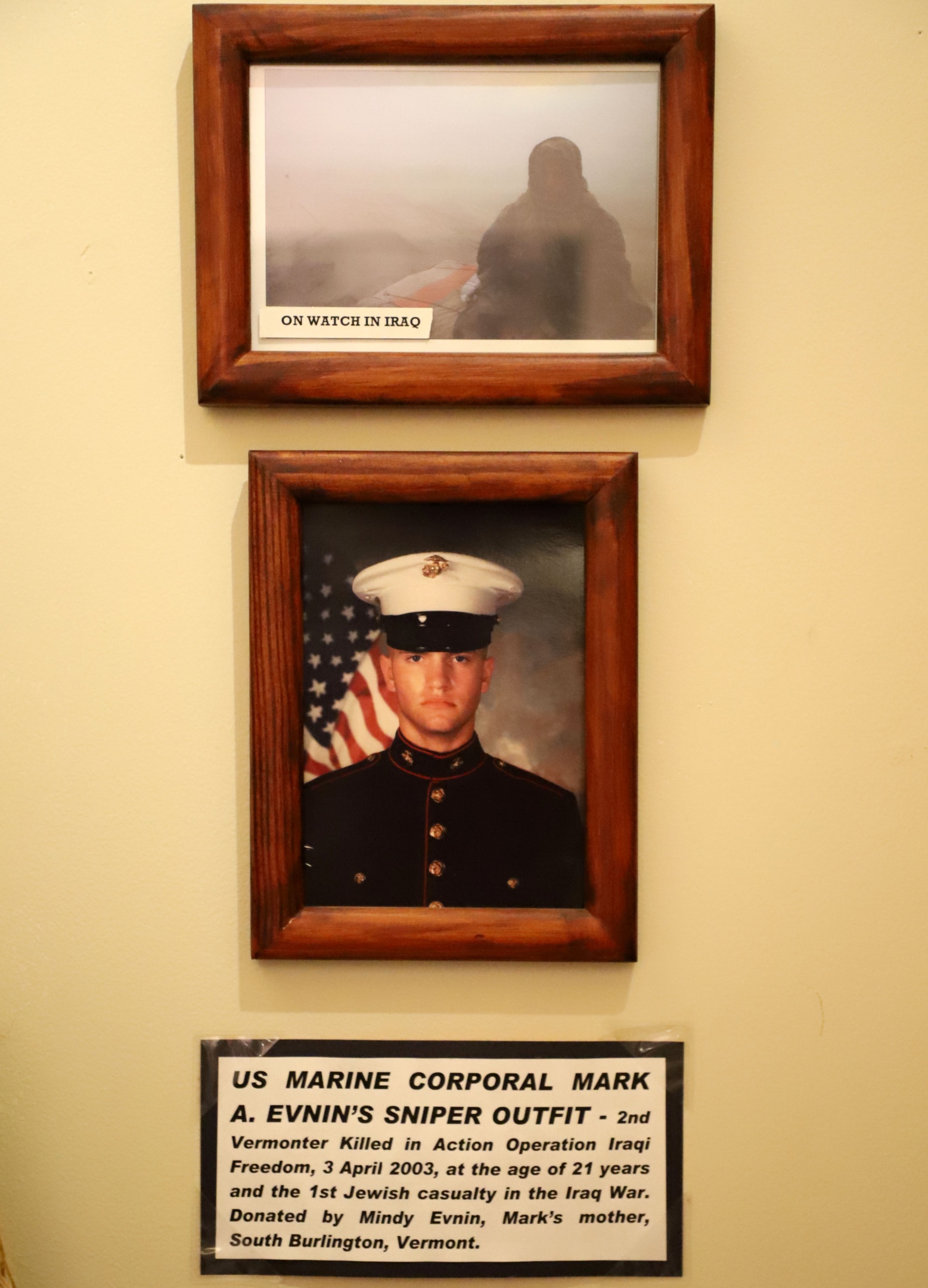 Vermont National Guard Museum at Camp Johnson Building - Mark A Evnin Iraq Sniper