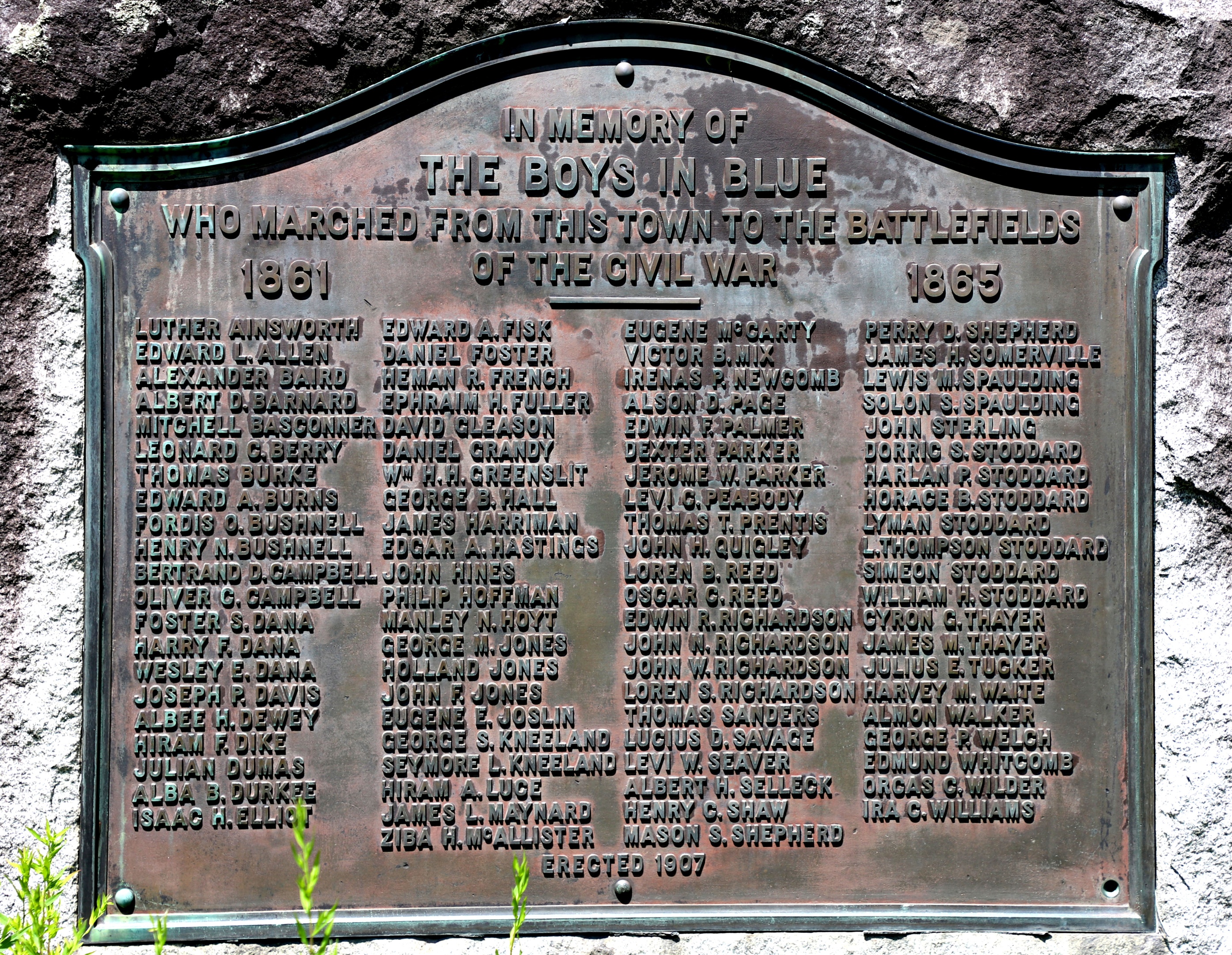 Waitsfield Vermont Civil War Memorial
