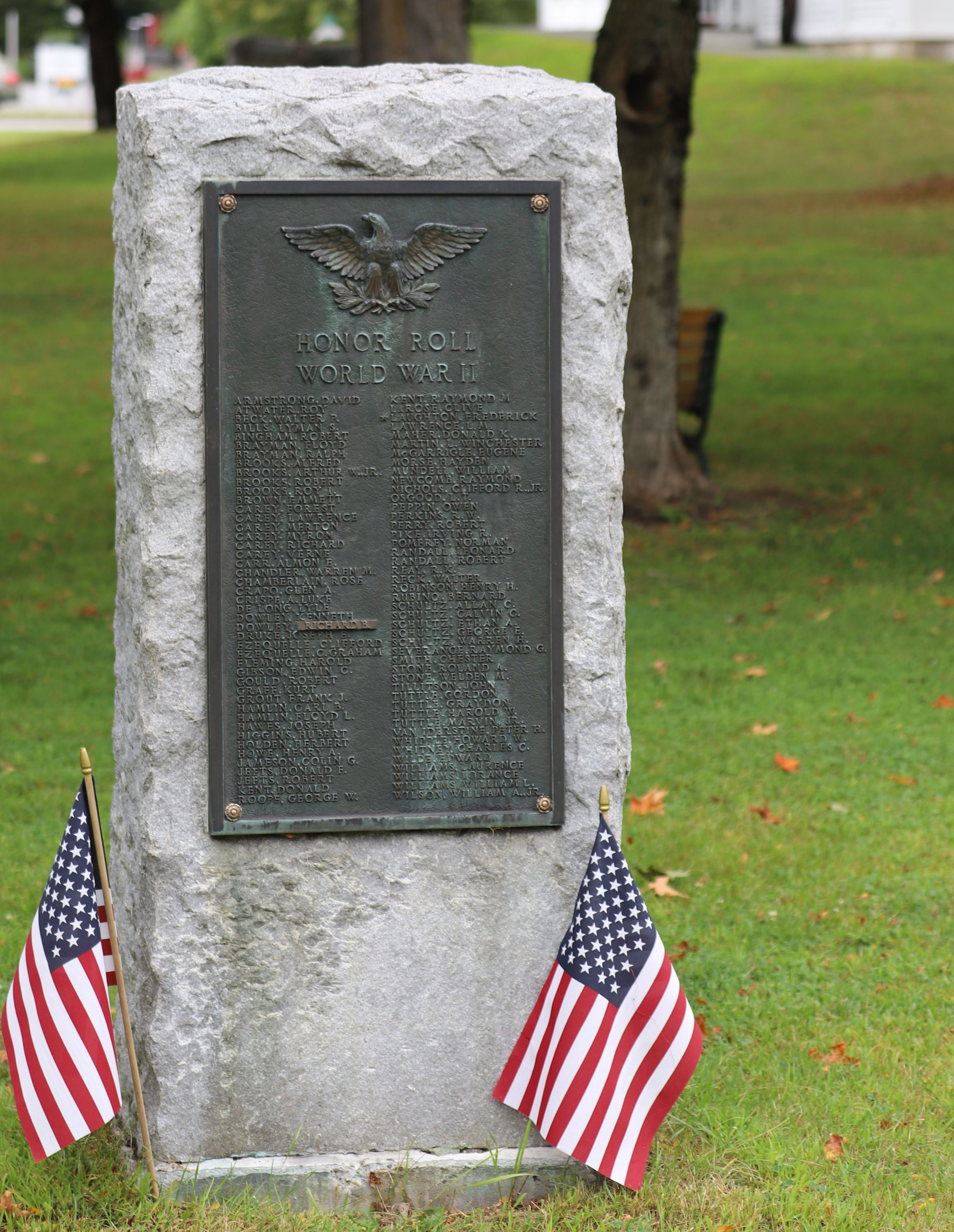 Newfane Vermont World War II Veterans Memorial