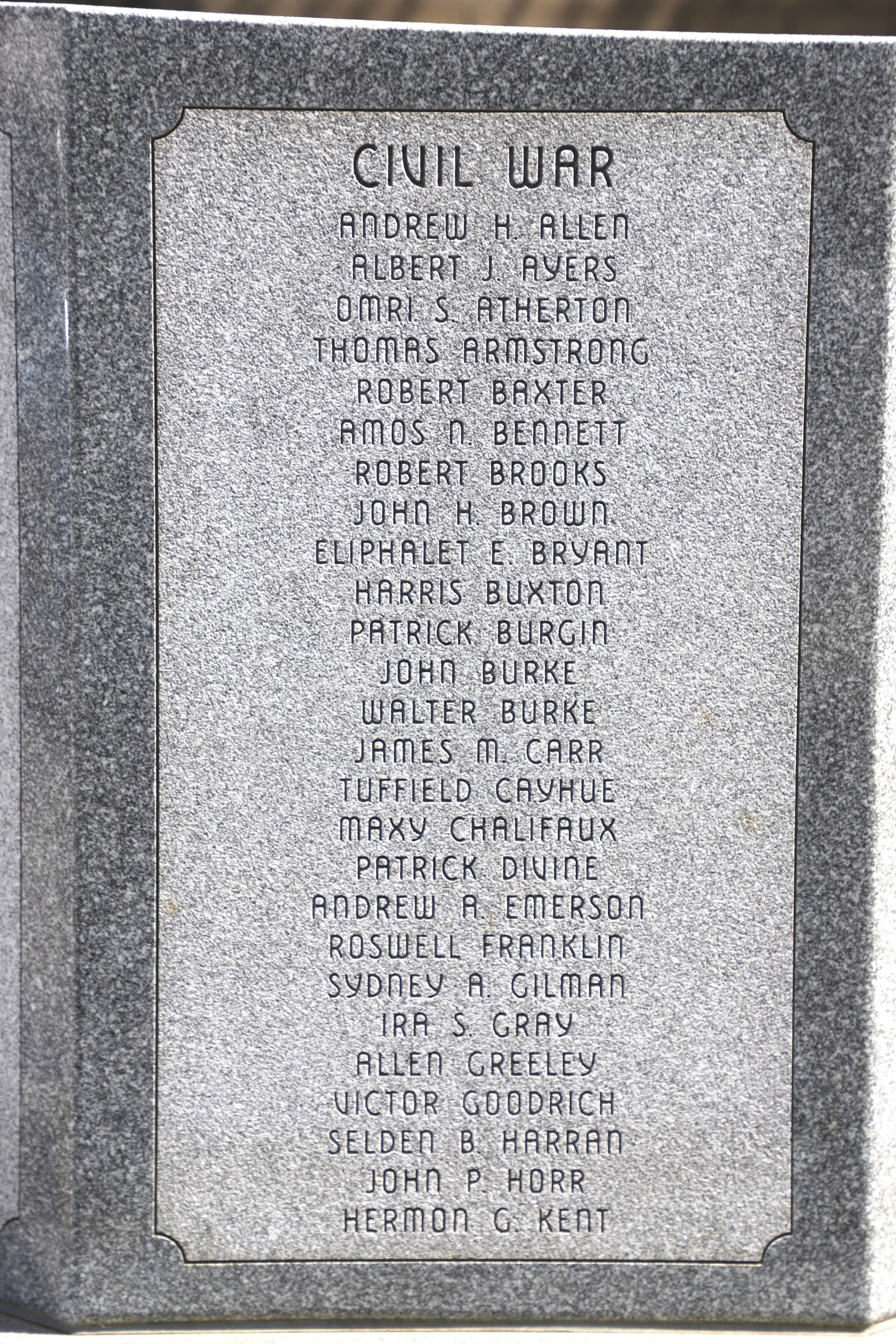 Montpelier Vermont City Veterans Memorial