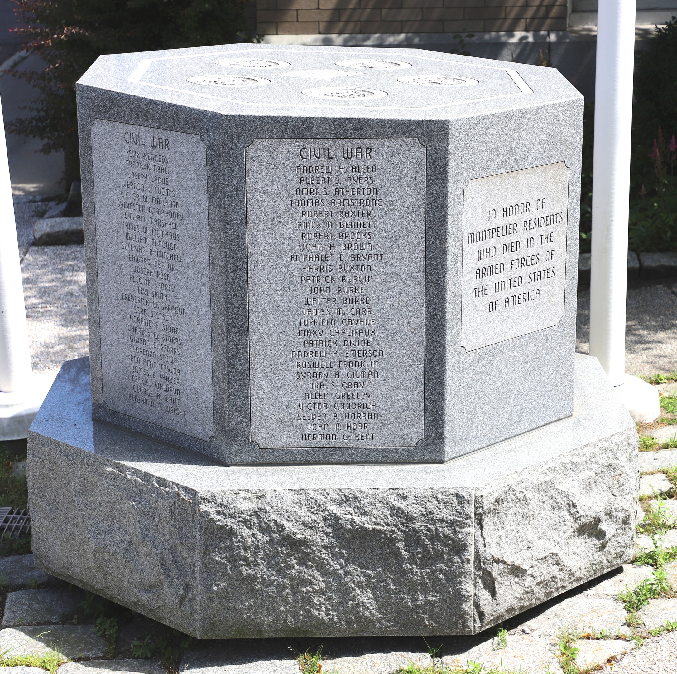 Montpelier Vermont City Veterans Memorial