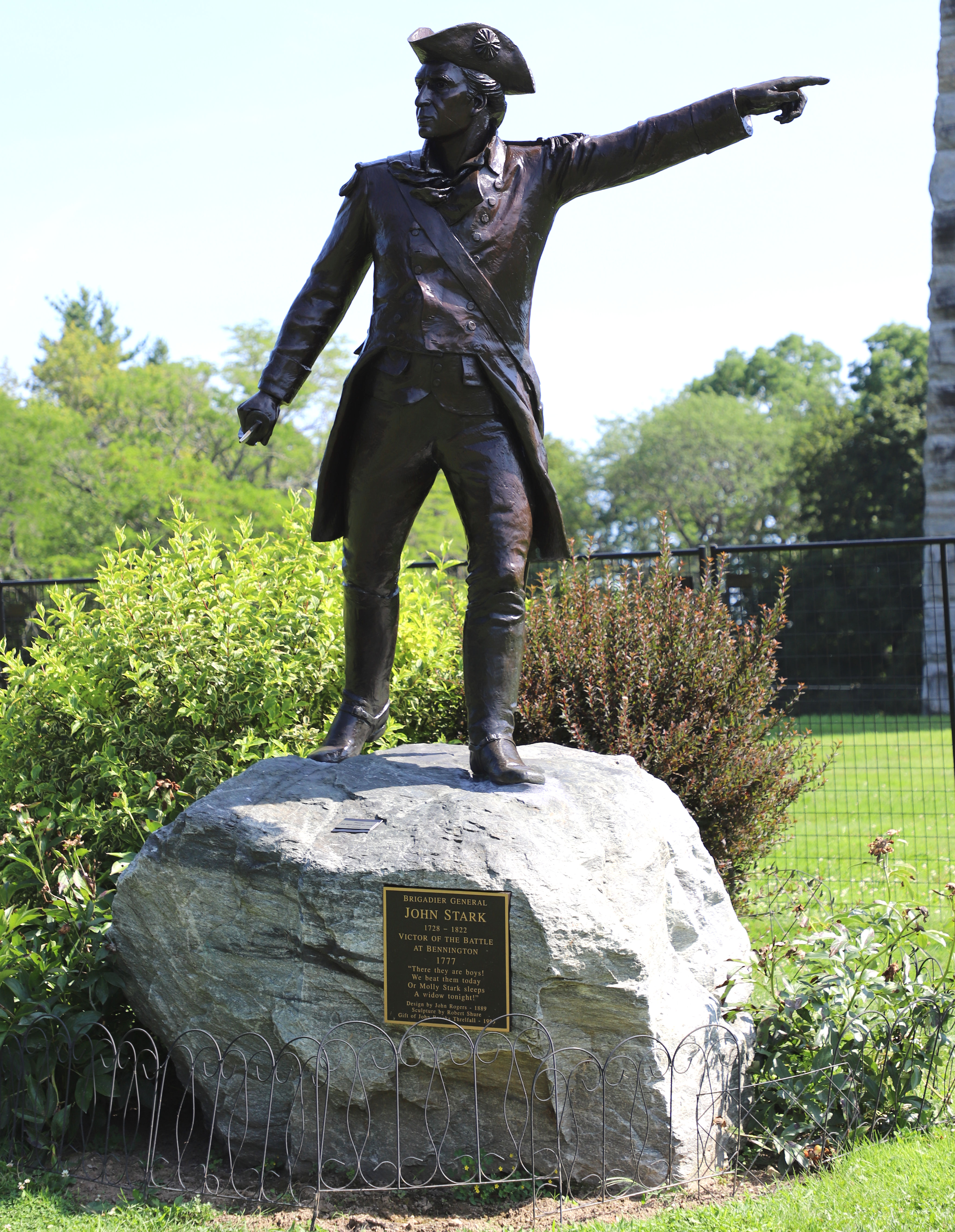 Bennington Battle Monument - Bennington Vermont - General John Stark Statue