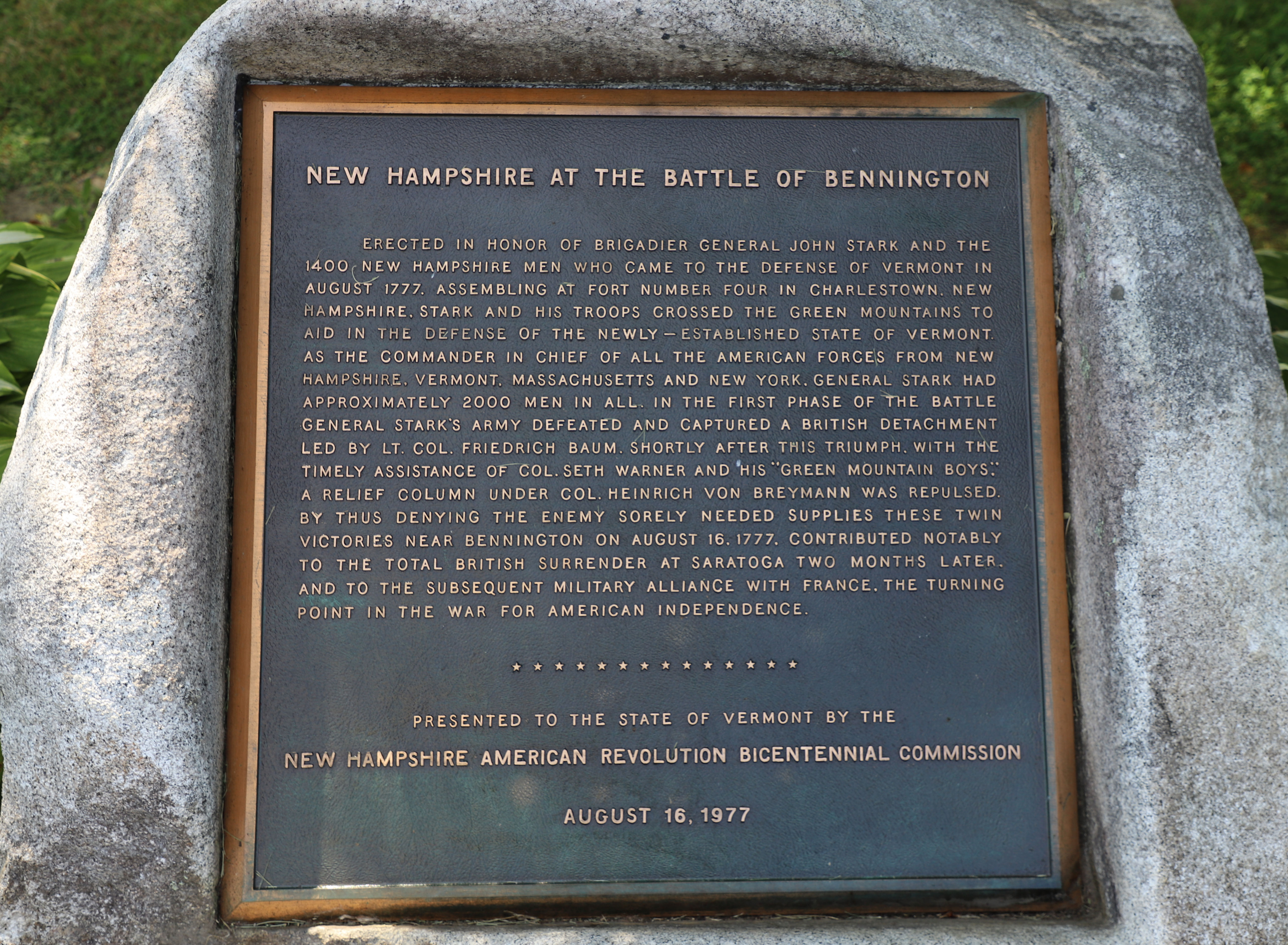 Bennington Battle Monument - Bennington Vermont - Battle Marker New Hampshire