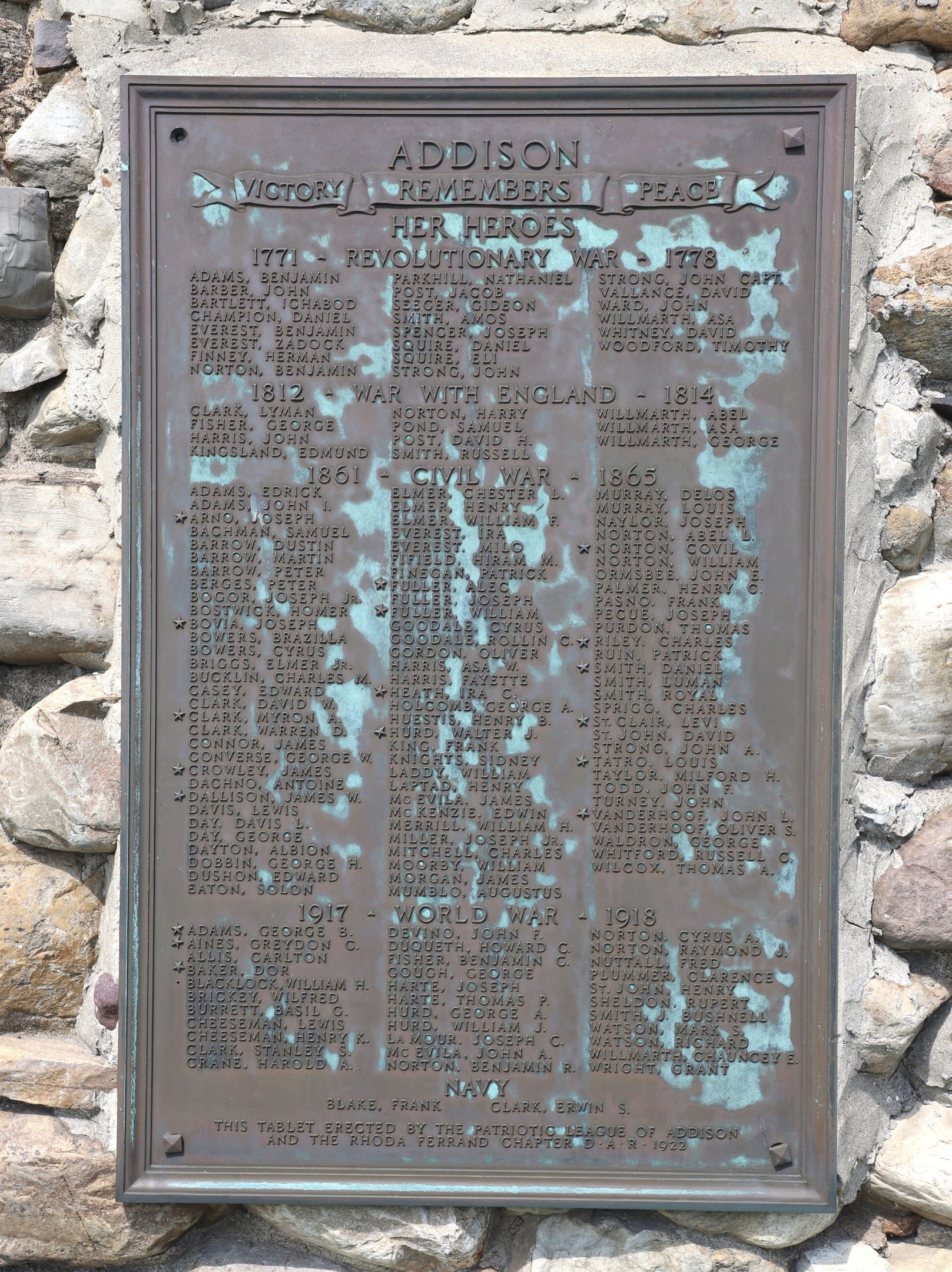 Addison Vermont Veterans Memorial