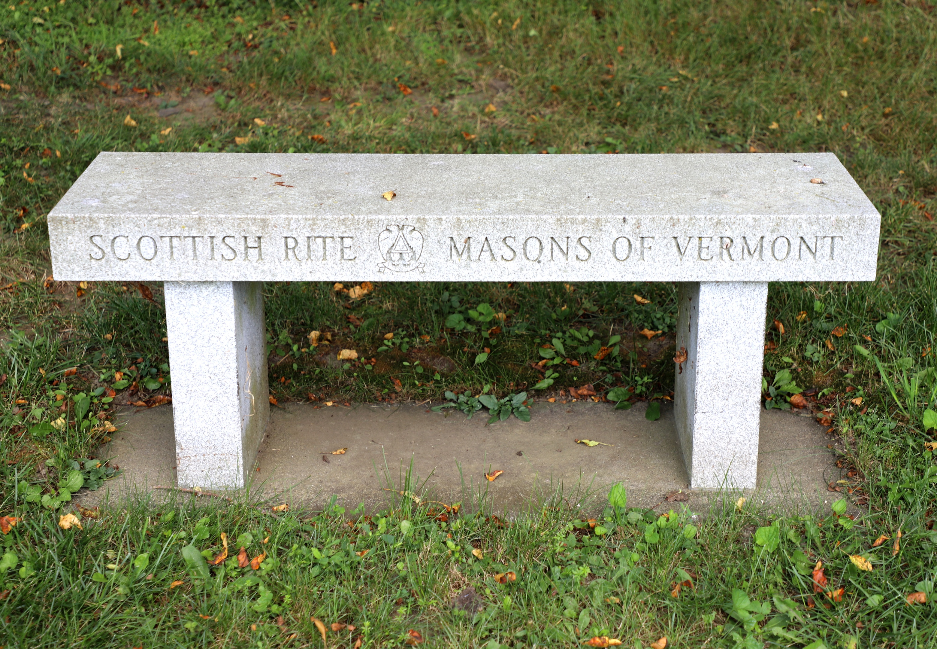 Vermont Veterans Memorial Cemetery - Scottish Rite Masons Bench